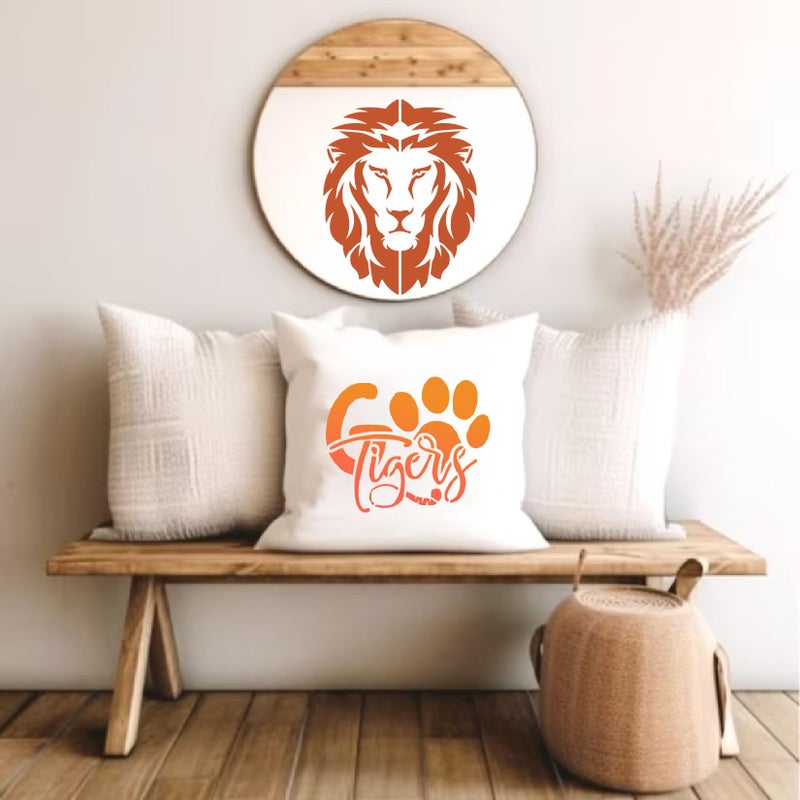 yhslmh Lion Tiger Stencils for Painting on Wood Reusable Animal Spray Paint Stencil for Kids Crafts Canvas Furniture Wall Drawing Card Making Pattern Decorative (Lion Tiger) - Image 5